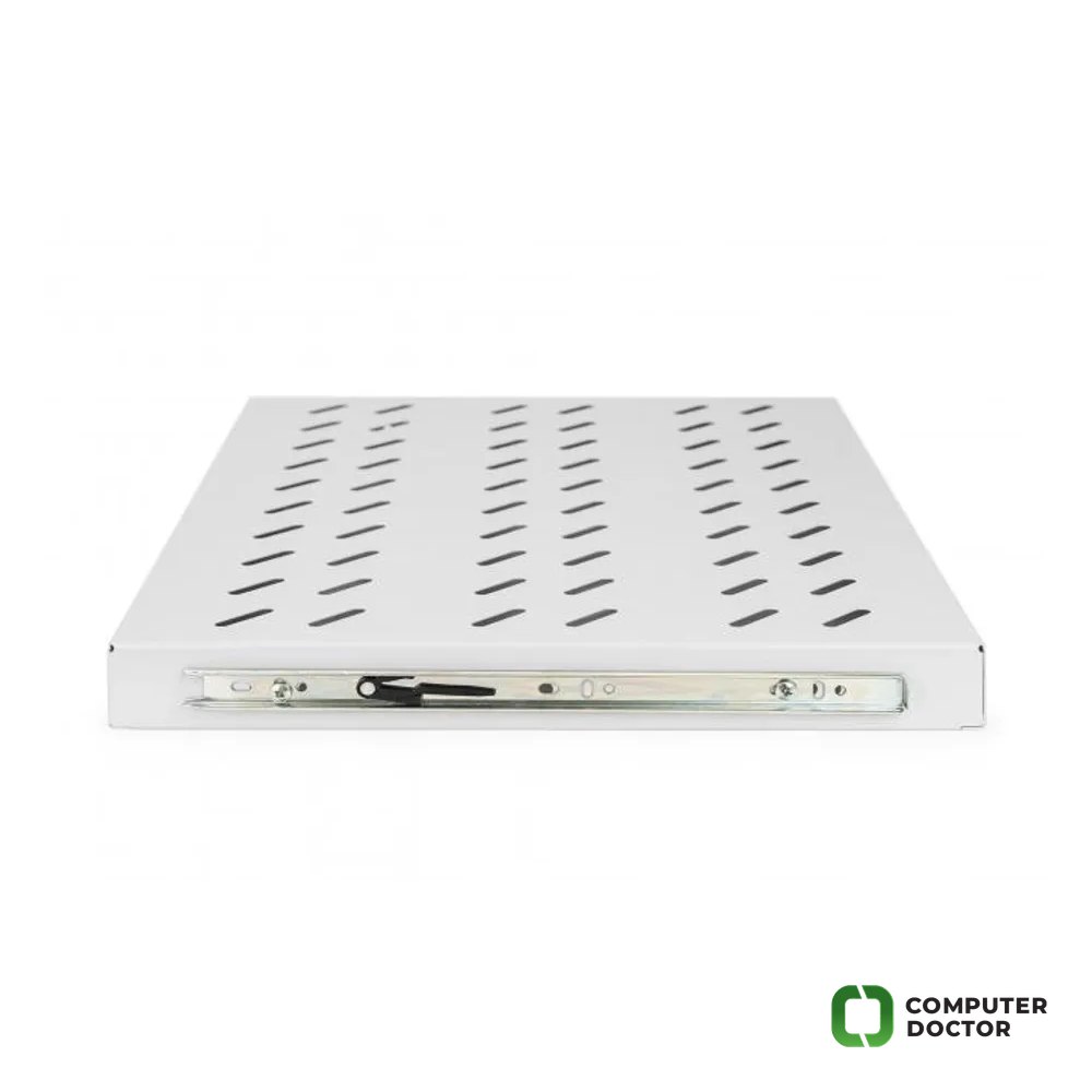 Digitus Polica na izvlacenje 483 mm (19"), nosivost do 25 kg, 40x485x368 mm, siva
