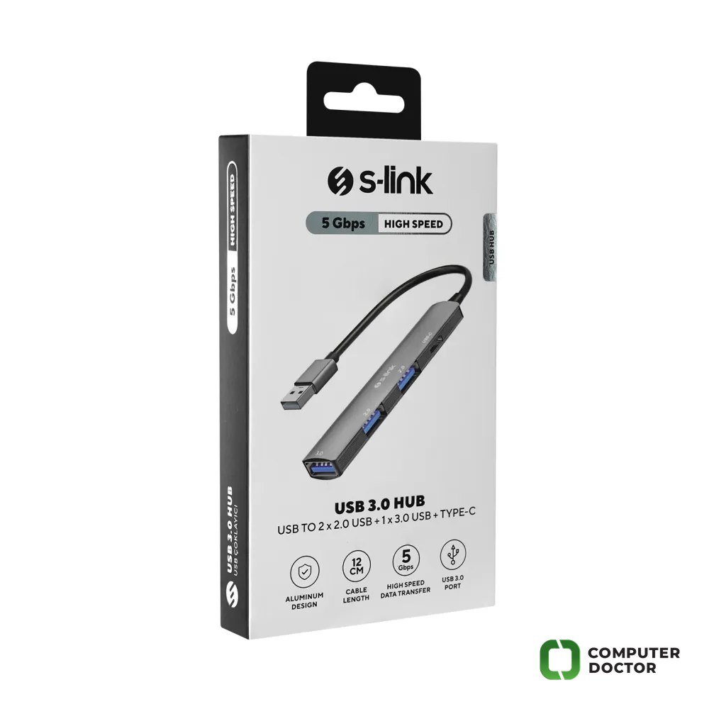 S-Link HUB SW-U322 2x USB 2.0, 1x USB 3.0, 1x USB Type-c