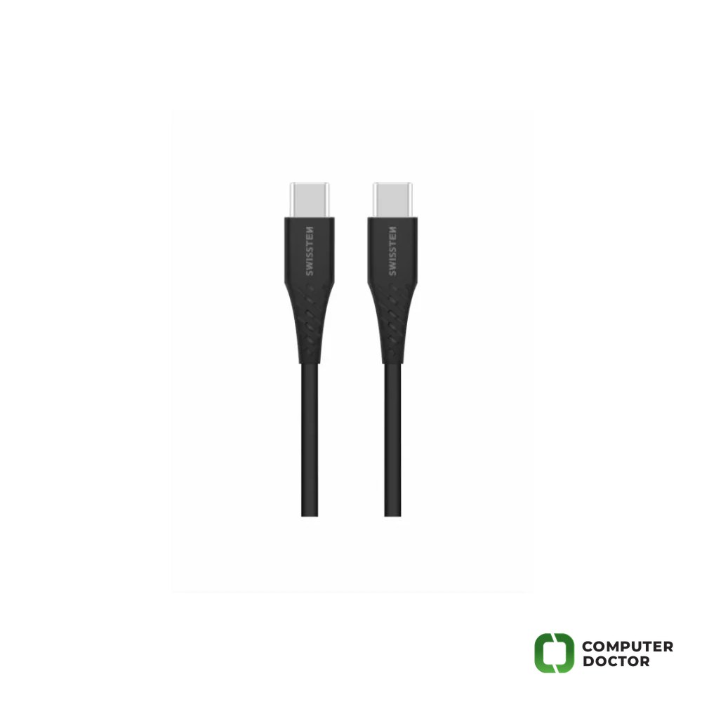 Swissten DATA CABLE TPE USB-C/USB-C POWER DELIVERY 5A (100W) 2,5 M BLACK
