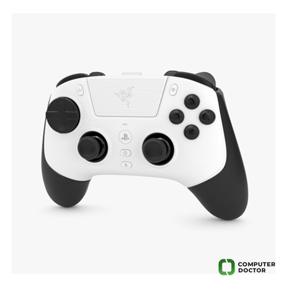 Raiju V3 Pro White - Wireless Esports Controller for PlayStation 5, Razer HyperSpeed Wireless, Wired Connection via USB Type A to USB Type C Cable, PlayStation 5 or PC (Windows® 11 64-bit or higher), Razer Mecha Tactile PBT Action Buttons do 36h