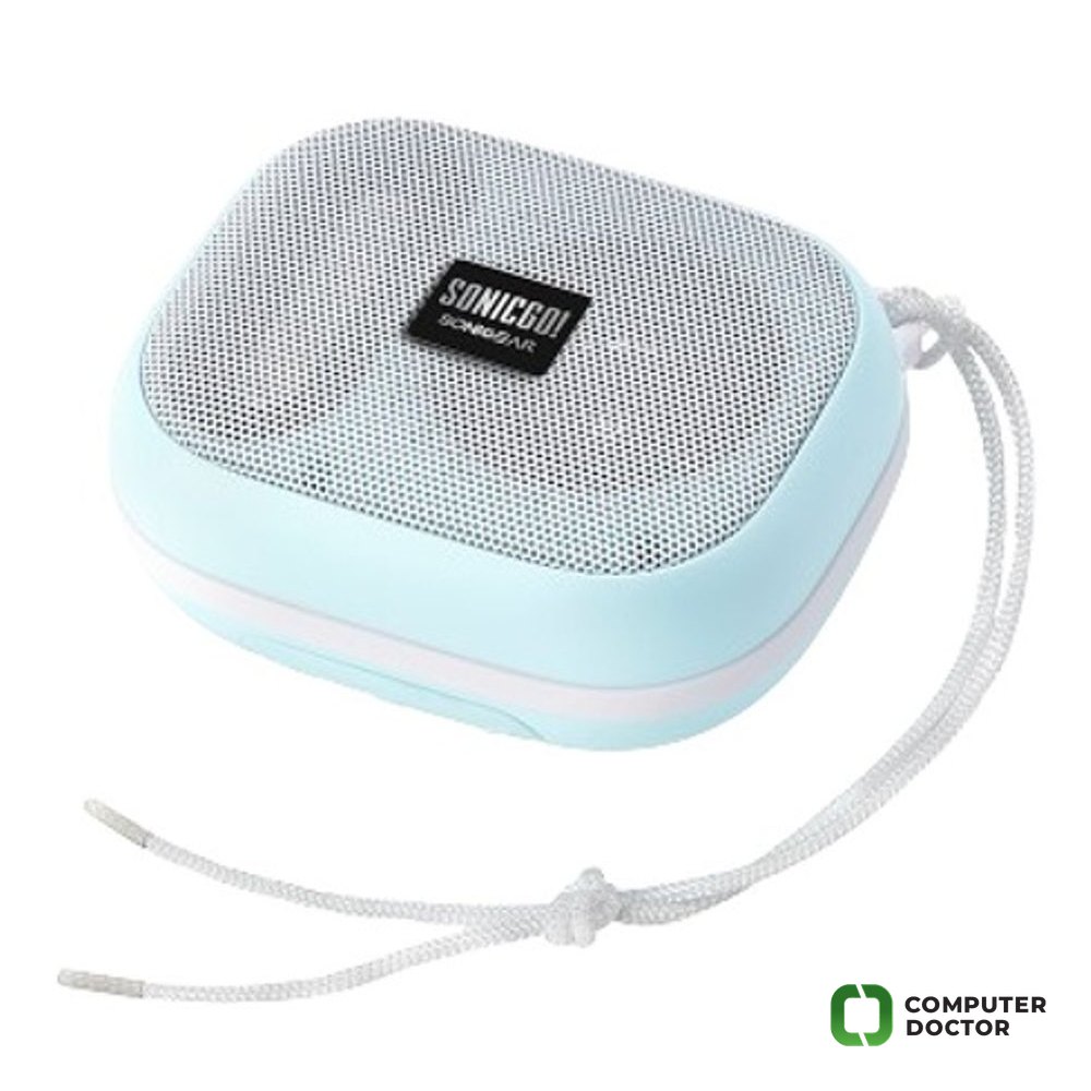 SONICGO! 101 AQUA Vodootporni IPX7 prenosni zvučnik sa handsfree opcijom, Bluetooth v5.3, 500MAh battery, Type-C Fast Charging port, FM Radio, Line In, USB/MicroSD, Mint