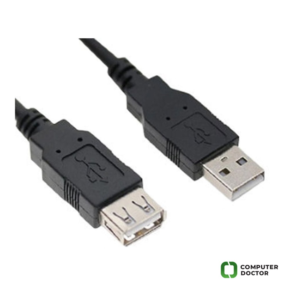 Kabl USB A - USB A M/F (produžni) 5m crni