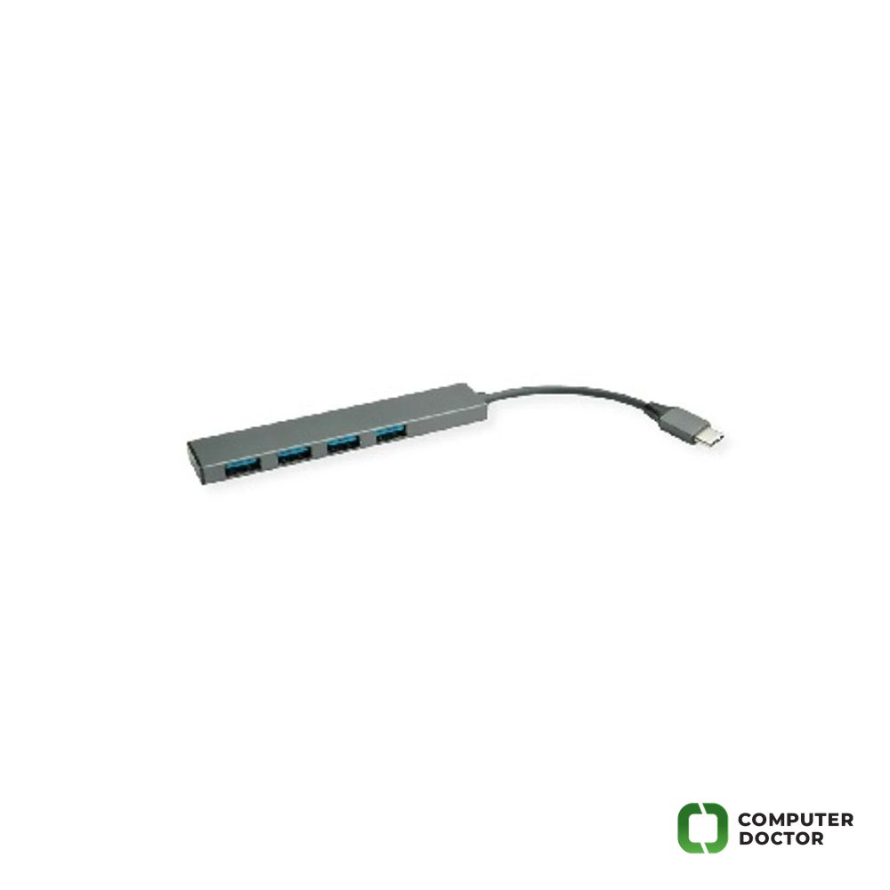 ROLINE USB 3.2 Gen 1 Hub, 4 porta, protok do 5GBit/s,Type C kabl za konekciju