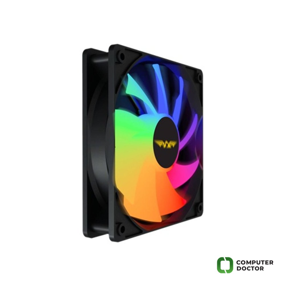 ARGB KIT 6000 Pro Black, set od 4 x 12cm RGB ventilatora, buka:  21.3dBa, 1200rpm, glavni ventilator kontolise ostale ( brzina i led efekti), konektor: 4 pin-ski