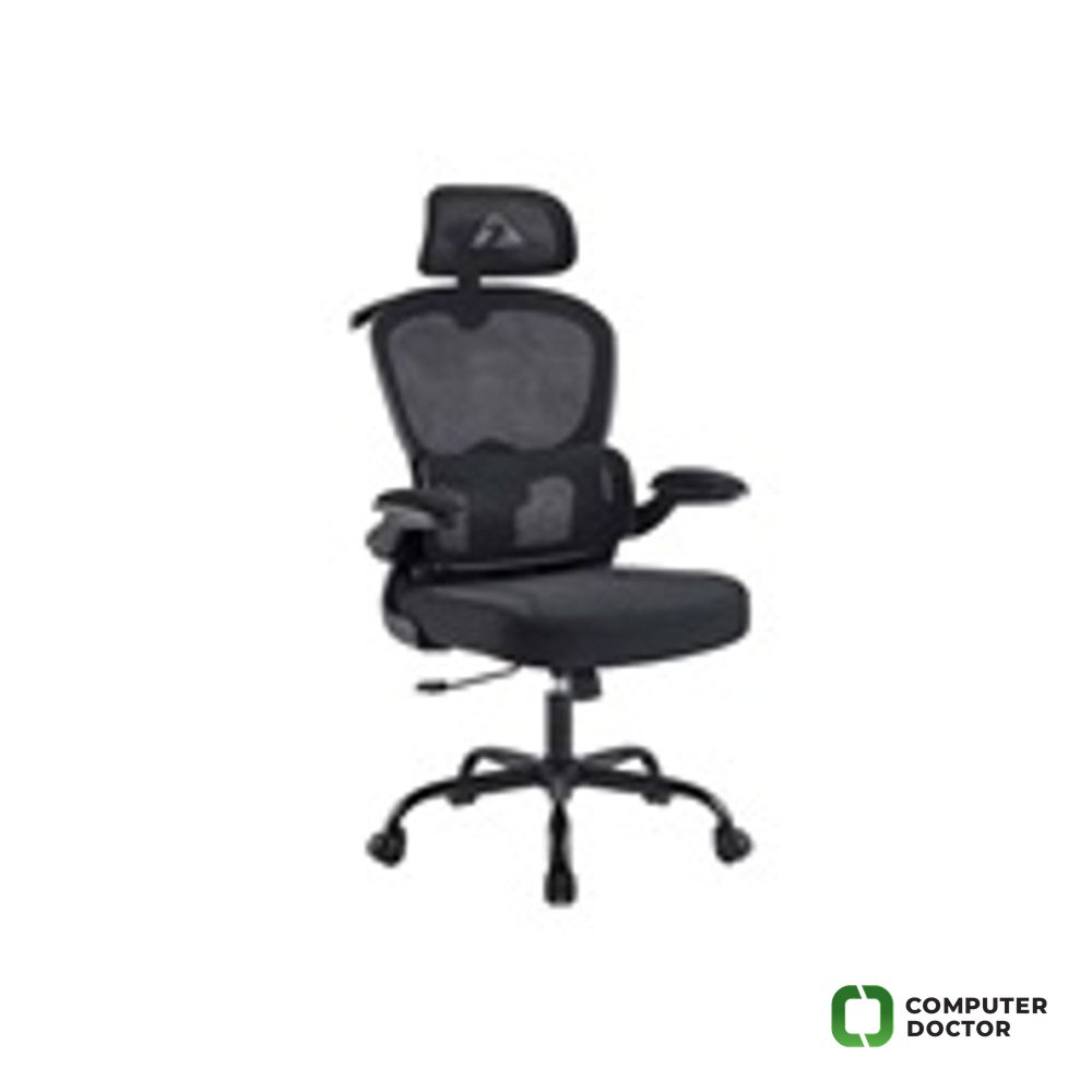 VERTEBRAE V3 Black, gejmerska stolica,3D Headrest optimalna podrška za glavu i vrat, podesavanje nagiba naslona 120 stepeni, tockovi 50mm,( nosivost do 120kg), Flip-Up Armrest odmoriste za ruke 90 stepeni gore-dolje, Boja: Crna