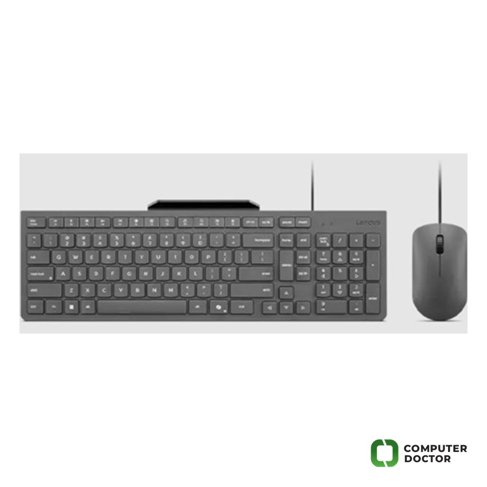 310, Komplet: Tastatura + mis, broj tipki: 104, niskoprofilne tipke, integrisan drzac za telefon, spill resistant , opticki mis, broj tastera: 3, 2000dpi, USB, US, Siva