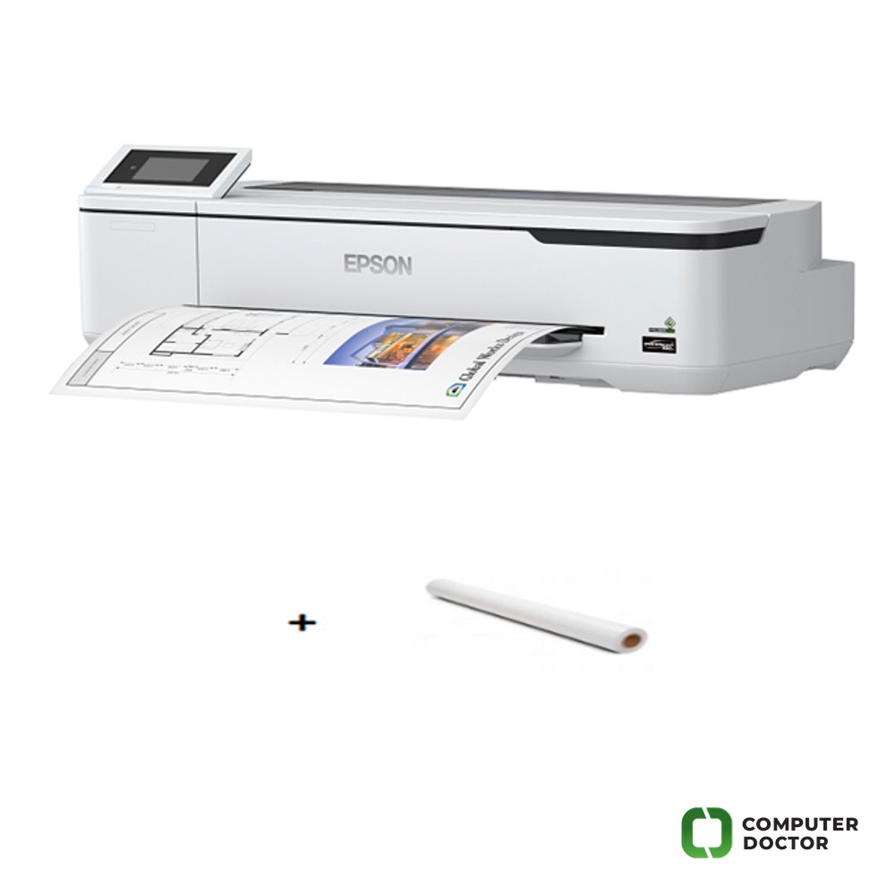 SureColor SC-T2100 24" 4 color ploter, 2.400 x1.200 dpi, Colour Touchscreen, scan-to-print without PC, 1GB, Auto Sheet Feeder, Auto cutter, Roll Paper, GLan, Wi-Fi Direct, USB 3.0, Wi-Fi 802.11b/g/n, No stand+Rolna za ploter 610mmx50m, 80gr