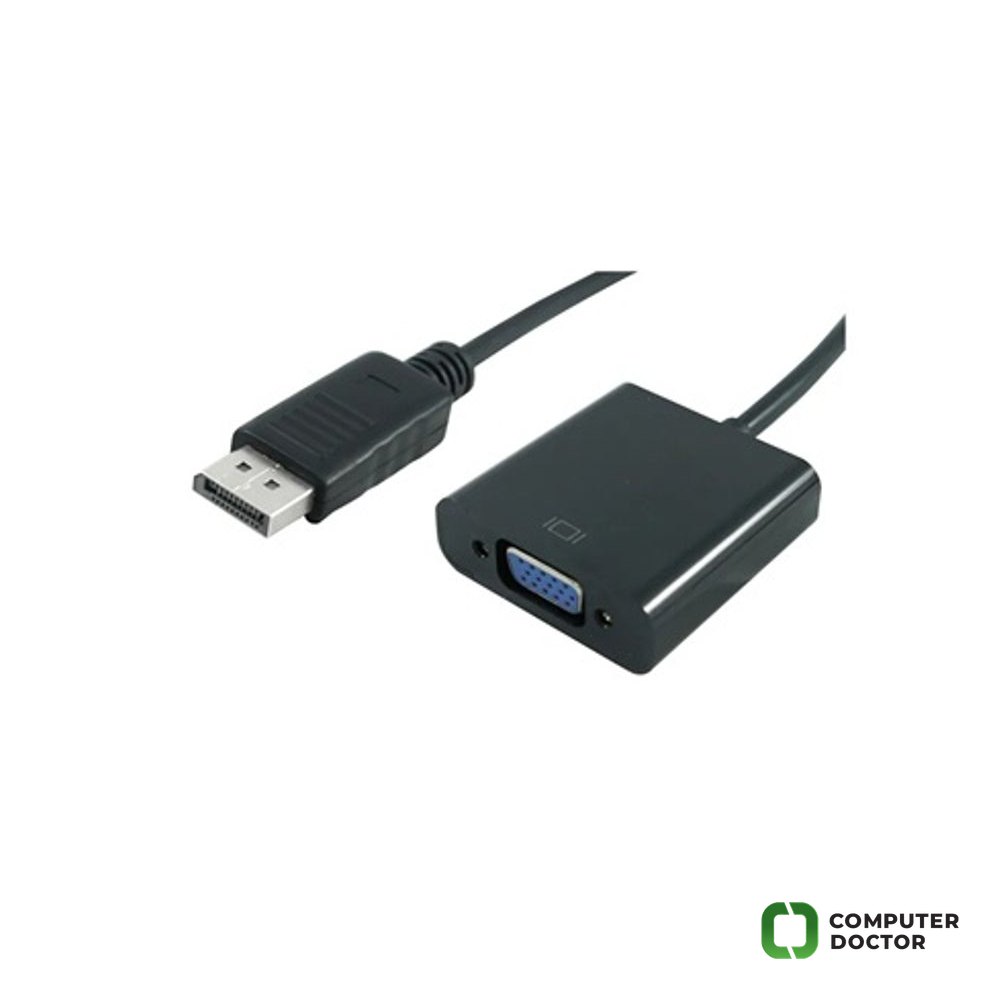 STANDARD DisplayPort to VGA kabl adapter, 1920 x 1080 / 1920 x 1200 @60Hz (2K, Full HD), M/F