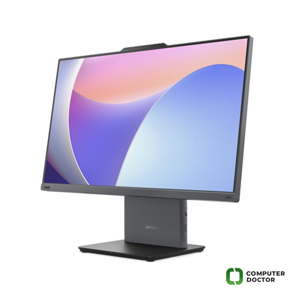 (i3) ThinkCentre AIO Neo 50a (Luna Grey) 23,8" FHD IPS sRGB, i3-1315U 6C (2P+4E) 4.5GHz/10MB, 16GB DDR5 (+free slot), 512GB-NVMe, UHD-Graphics, WebCam 5.0MP, GLan, WiFi 6 AX201, BT5.2, HDMI in/HDMI out, Speakers 2x3W, USB K/M YU, TPM, DOS