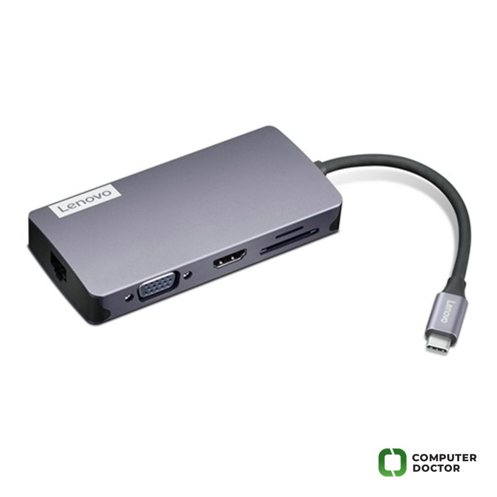 Lenovo 150 USB-C Travel Dock (1x HDMI, 1x VGA, 3x USB-A,
1x TF card reader, 1x SD, 1x RJ45 GigaLAN, USB-C power 100W)