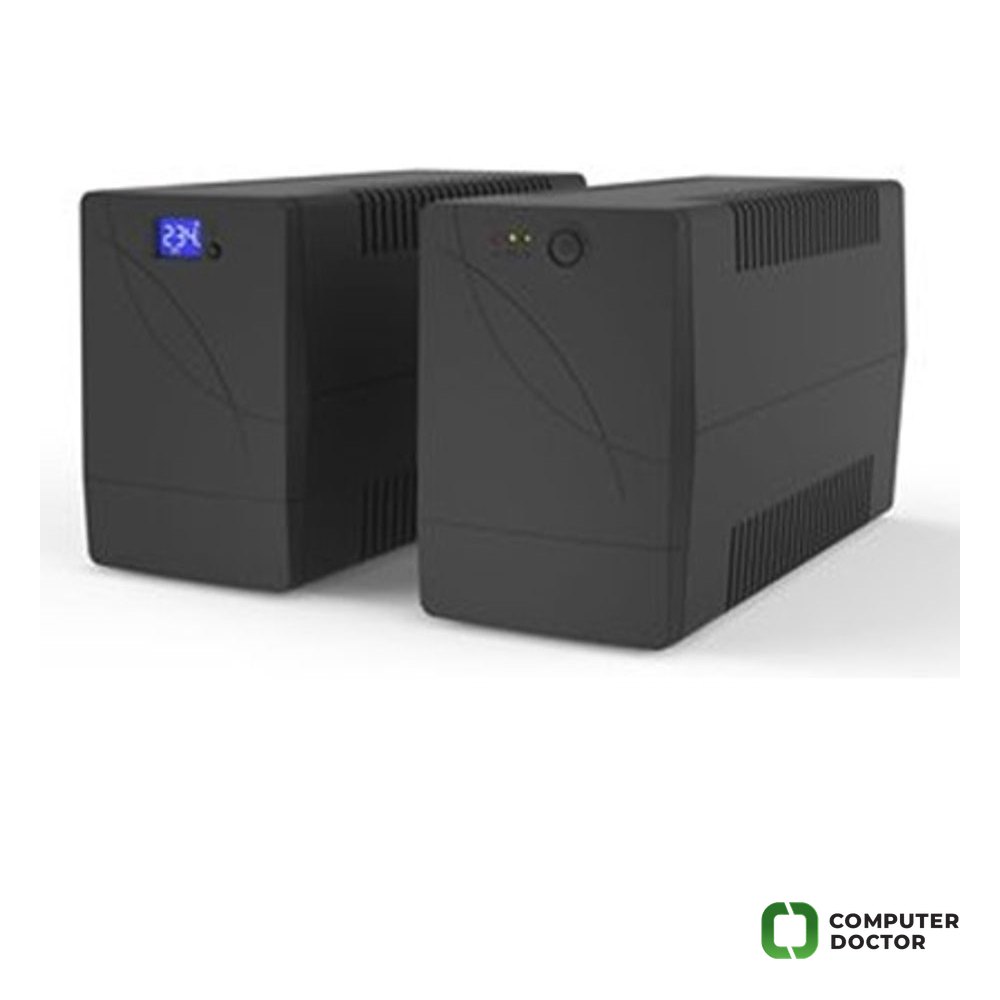 Guardian 600A (360W, 600VA, line interactive simulated sinewave, ulaz 162-290V, izlaz 220/230V ± 10%, 1ךuko i 1×IEC C13 utičnice, AVR, ABM, cold start, transfer 2-6ms, 4.35kg, baterija 1×12V/7Ah)