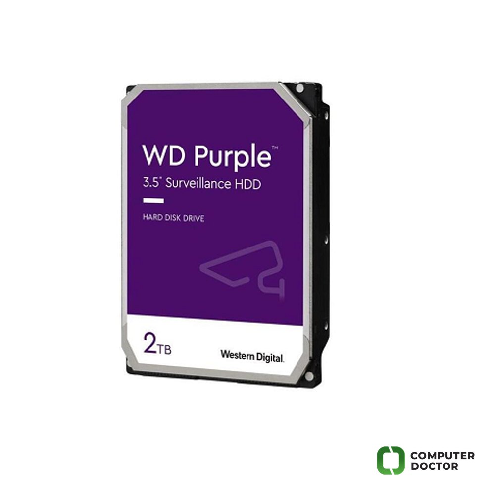3.5" 2TB PURPLE Surveillance, 5400 RPM, SATA 6GB/s , 64MB cash