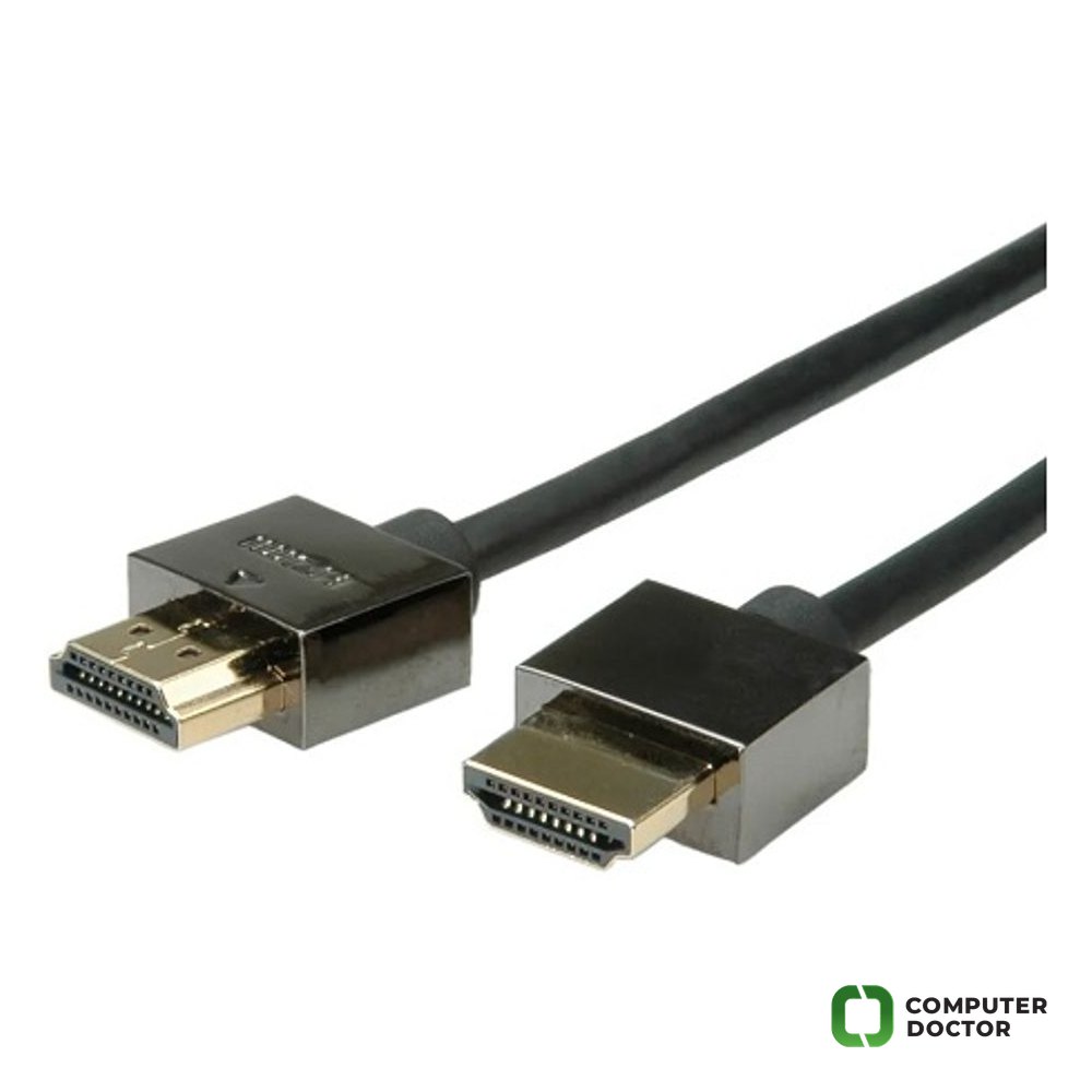 ROLINE Notebook HDMI High Speed Cable + Ethernet, M/M,1920 x 1080 @ 60Hz (Full HD), 1.5 m, crni