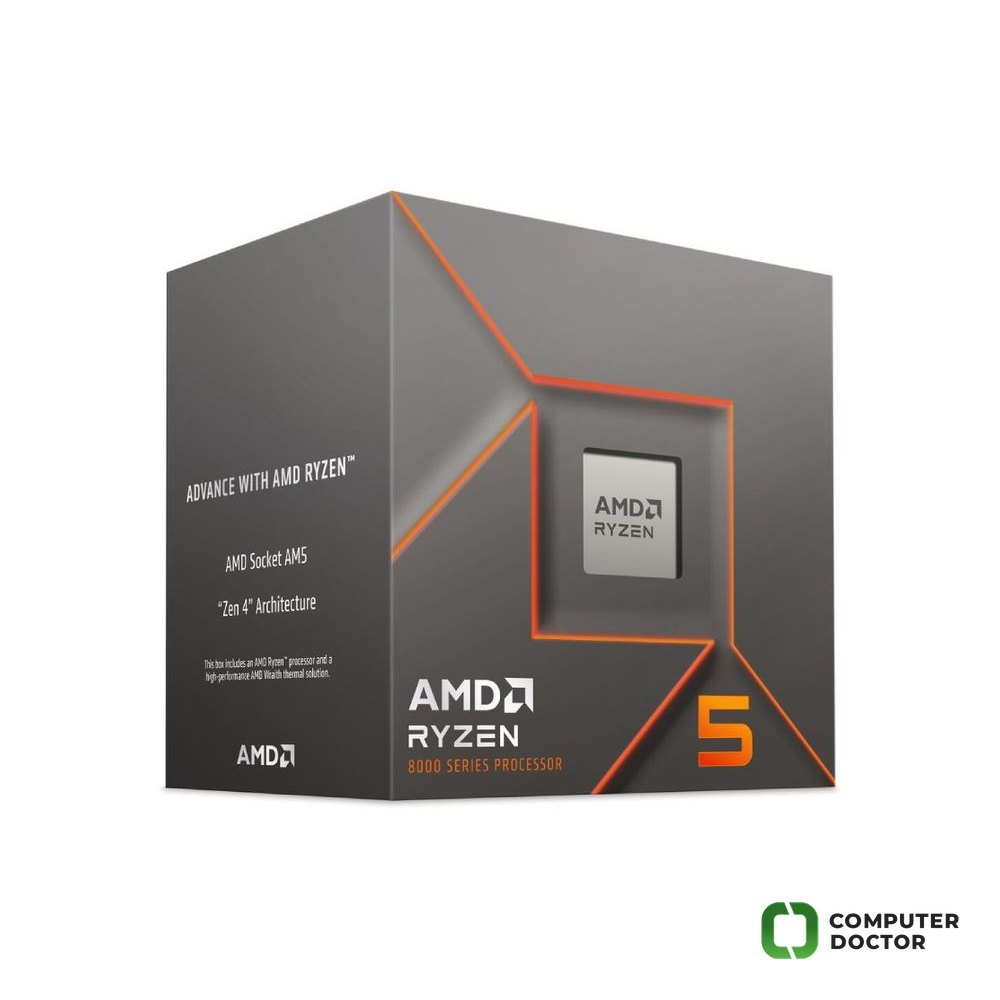 AMD Ryzen 5 8400F, 4.2GHz/4.7GHz Max, 6C/12T, AM5, 16MB L3 cache, Wraith Stealth, Graphics Required