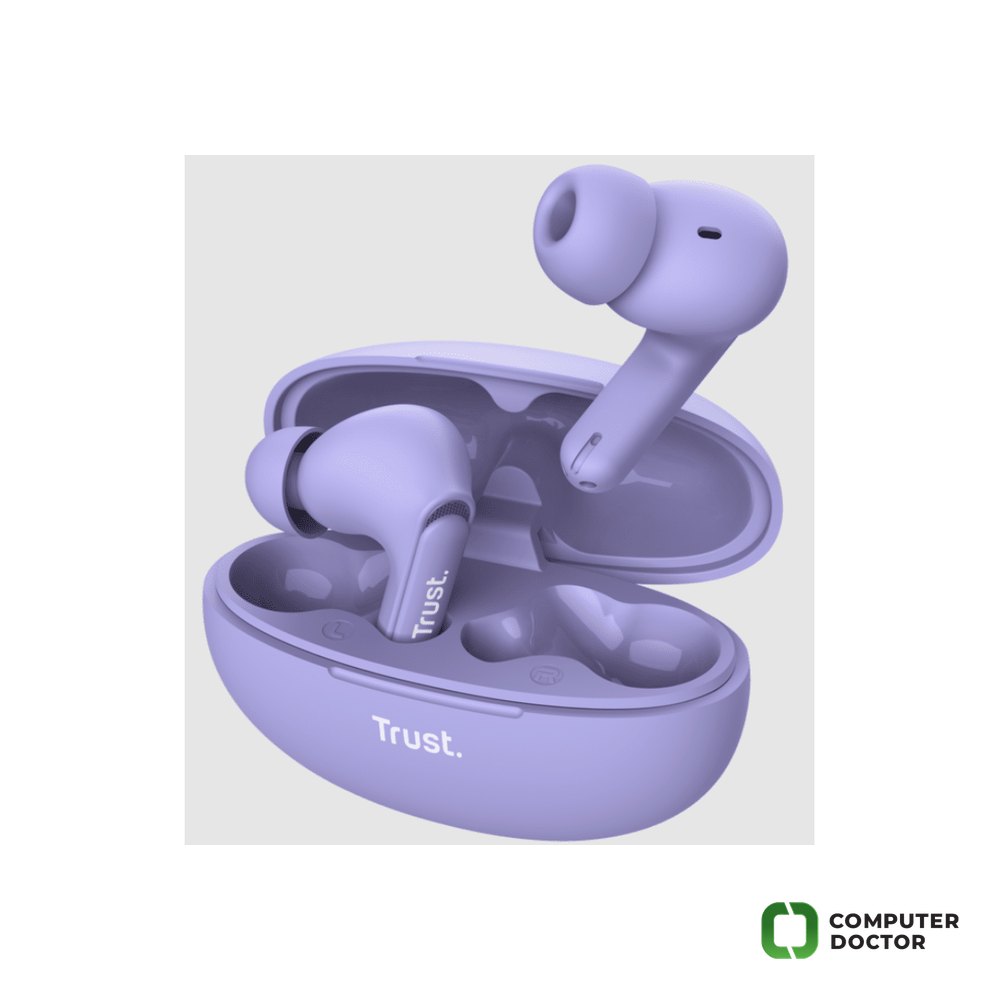 TRUST Yavi Bluetooth ENC Earbuds purple,USB-C