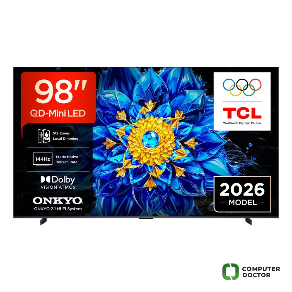 TCL 98P8L QD Mini LED TV 98" ultra HD, Google smart, Refresh rate 144Hz, 2.1 Onkyo, smart remote