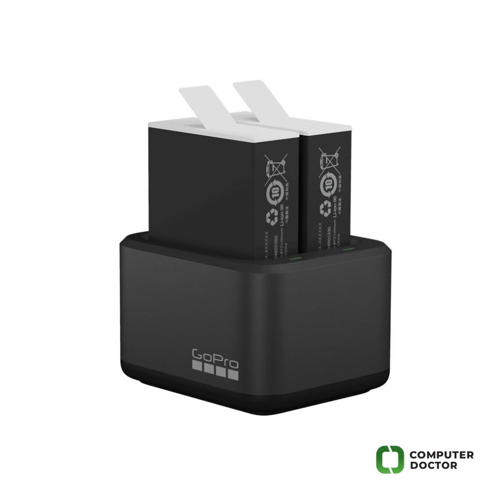 GoPro Dual Battery Charger + Enduro (HERO12 Black/HERO11 Black/HERO10 Black/HERO9 Black)