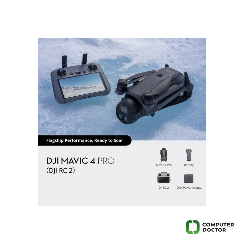 DJI Mavic 4 Pro + DJI RC 2, 100MP Hasselblad Camera, 6K/60fps HDR Video, 51-Min Flight time