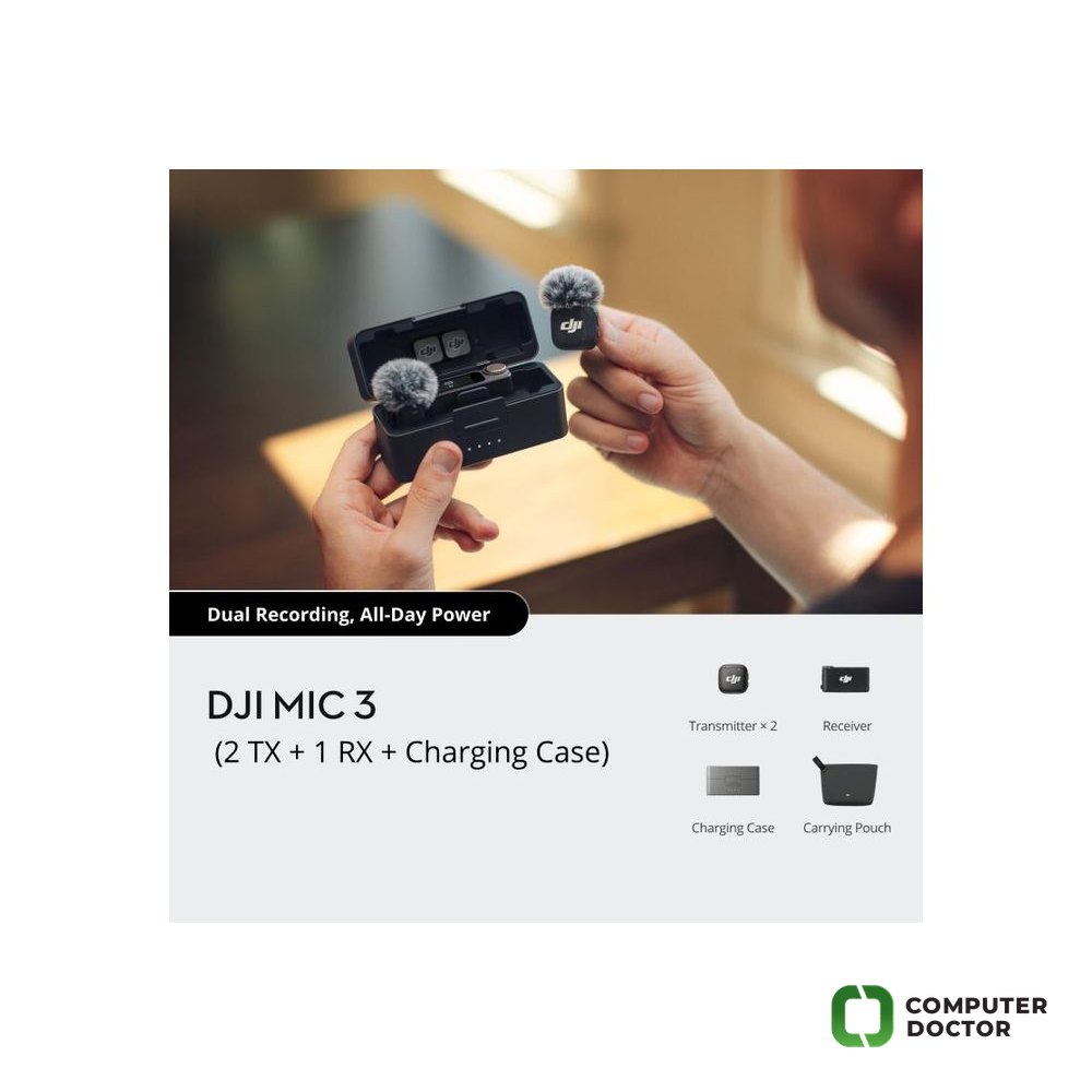 DJI Mic 3 (2 TX + 1 RX + Charging Case)