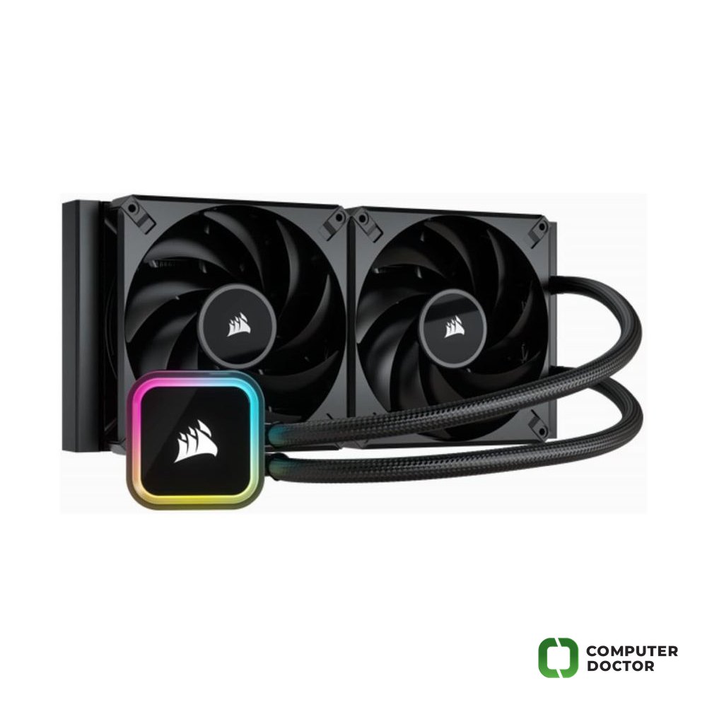 CORSAIR iCUE H115i RGB ELITE Liquid CPU Cooler, 280mm, INTEL/AMD, 400  1600 RPM