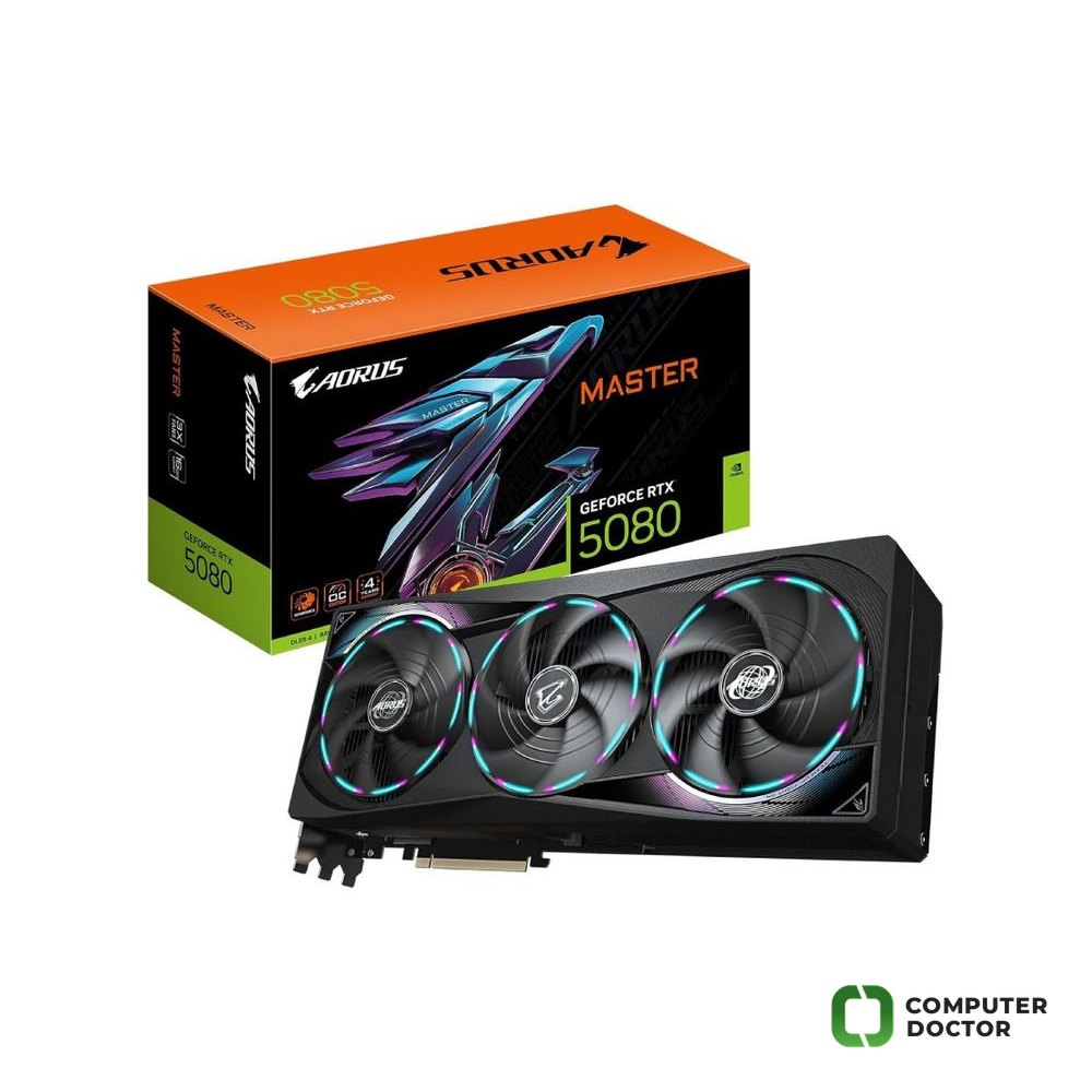 GIGABYTE VGA AORUS GeForce RTX 5080 MASTER 16GB GDDR7, 256-bit, DP*3(2.1b)/HDMI*1(2.1b)