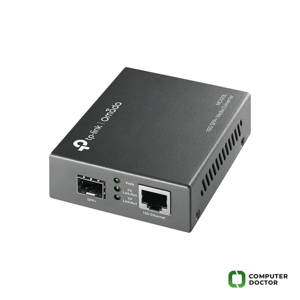 TP-LINK MC420L Omada 10G Multi-Gigabit SFP Media Converter, 1 1G/2.5G/5G/10Gbps RJ45 port, 1x SFP