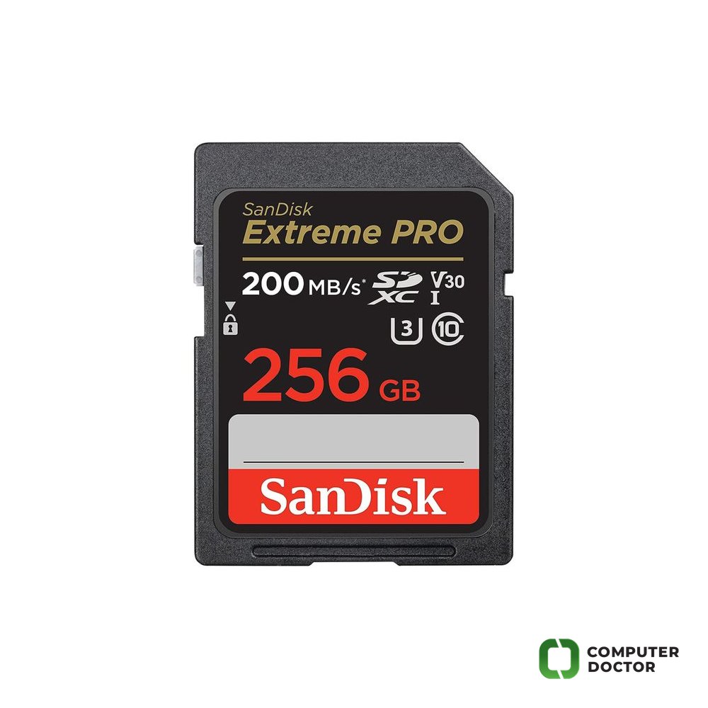 SanDisk Extreme PRO 256GB SDXC Card, up to Read/Write(MB/s): 200/140, UHS-I, Class 10, U3, V30