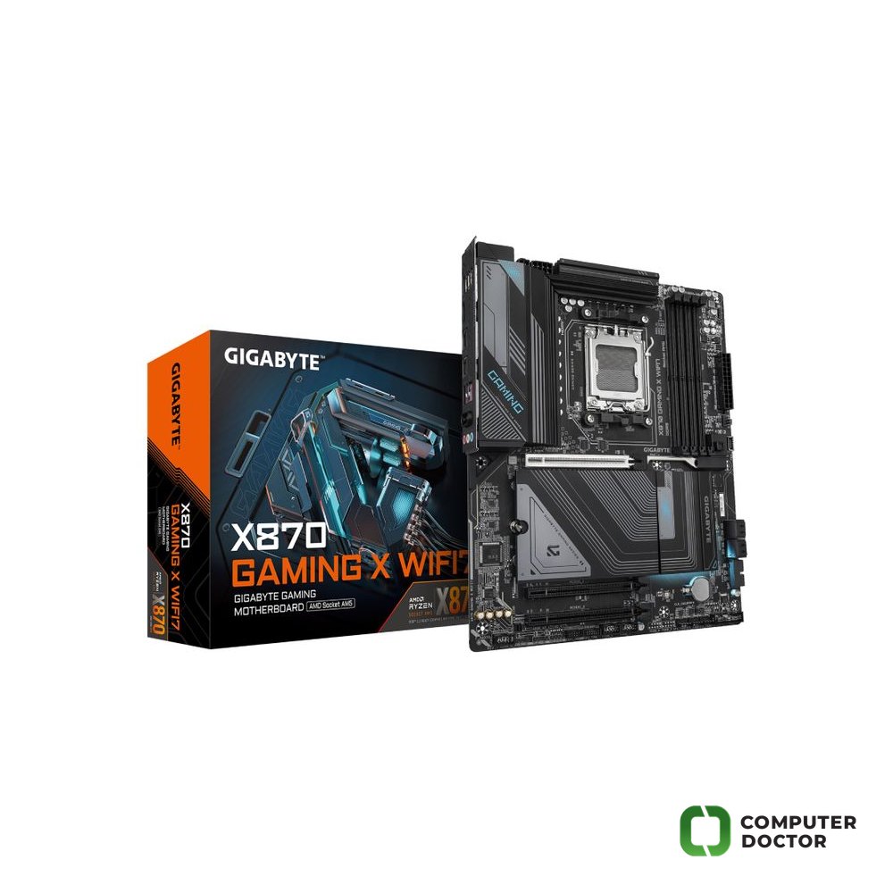 GIGABYTE AMD Ryzen MB X870 GAMING X WIFI7,4*DDR5 8200MT/s, 1*PCIe 5.0/3*M.2,USB4,DP,AM5,WIFI7,2.5GbE