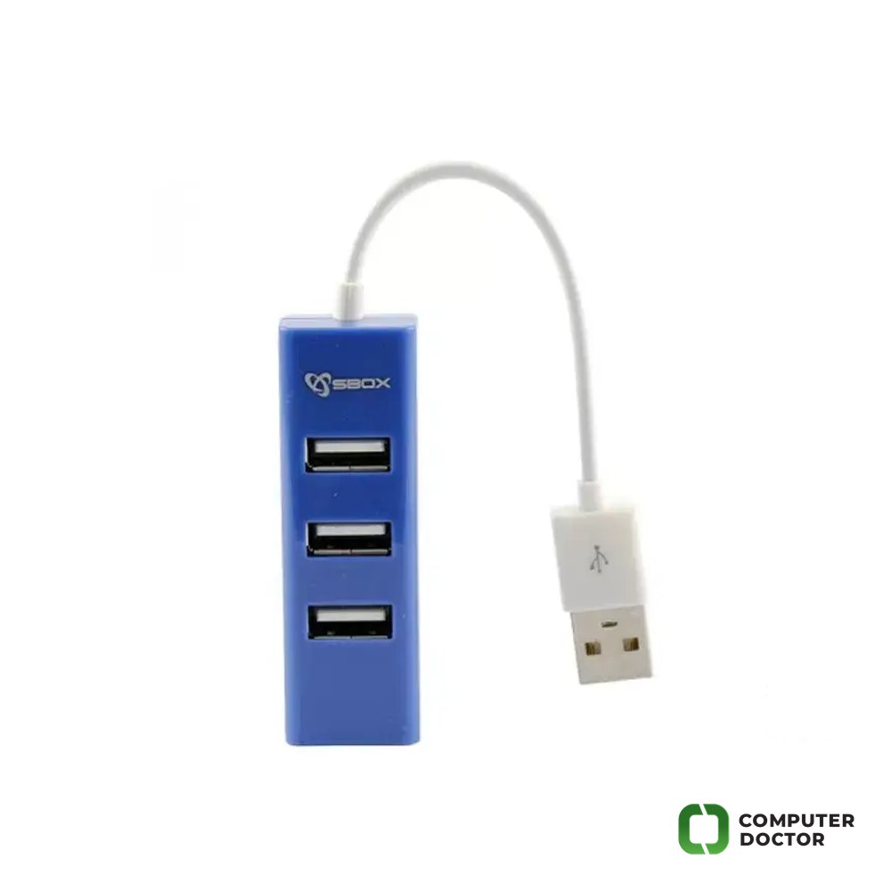 SBOX USB Hub H-204 Blue