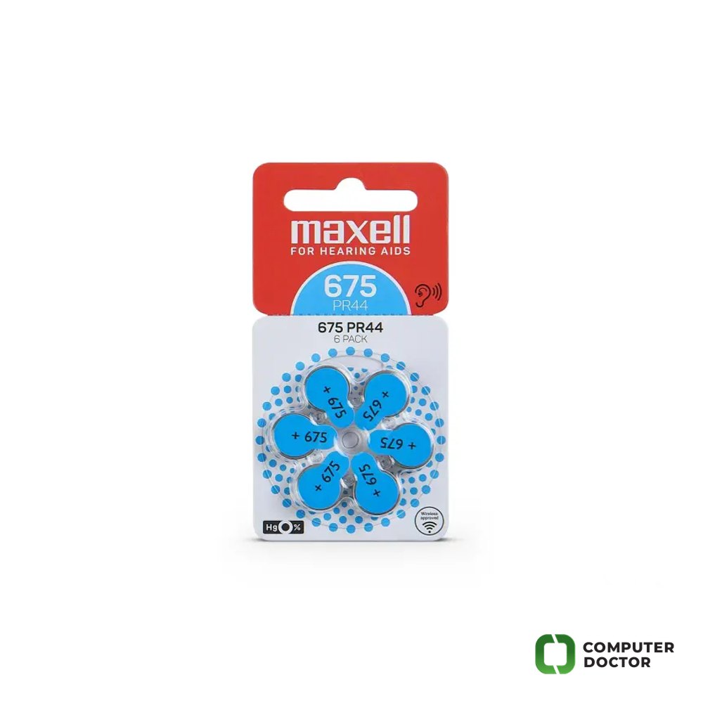 Maxell Battery PR44 675 1/6
