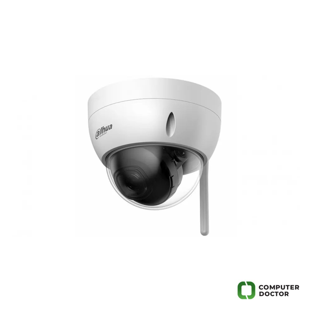 Dahua Kamera 4MP IPC-HDBW1430DE-SW-0280B IP Wifi Dome, DWDR, objektiv 2.8mm, MicroSD slot, max. 256GB, IR domet do 30m, IP67, napajanje 12 VDC (u kompletu), Dozna PFA136