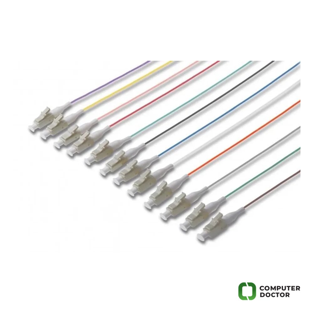 Digitus Kabl pigtail set, 12 pcs., LC, MM OM2 50/125 µ loose buffer, color code DIN IEC 304, 2m