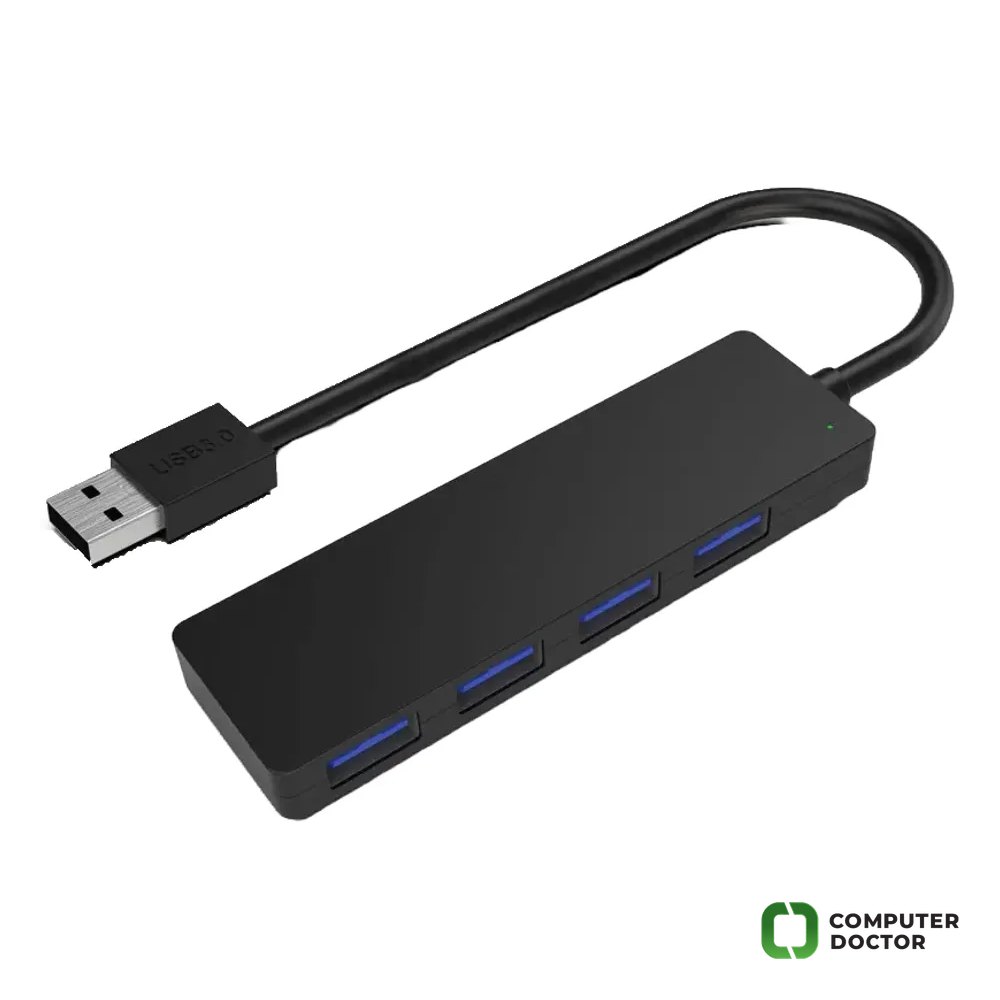 E-GREEN HUB USB 3.0 4 USB 3.0 crni