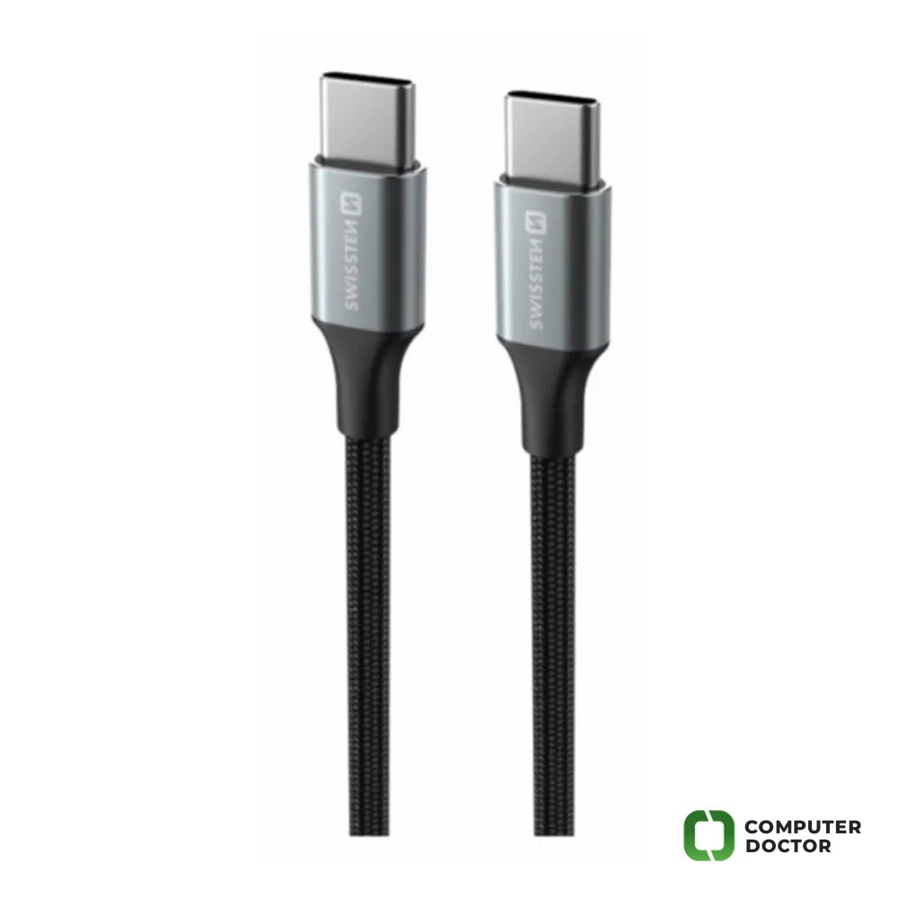 Swissten Kabl textile II USB-C / USB-C 1.5m Black