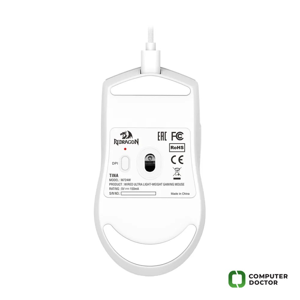 Redragon Miš gaming K1NG 1K Wired White Žičani