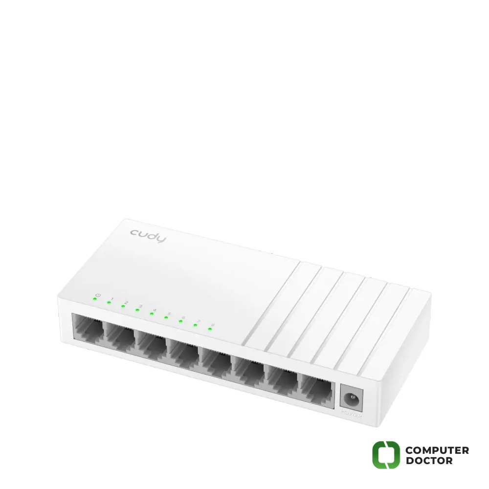 CUDY Switch FS108D, 8x 10/100Mbps RJ45 ports, unmanaged, plug-and-play, desktop/wall-mount design