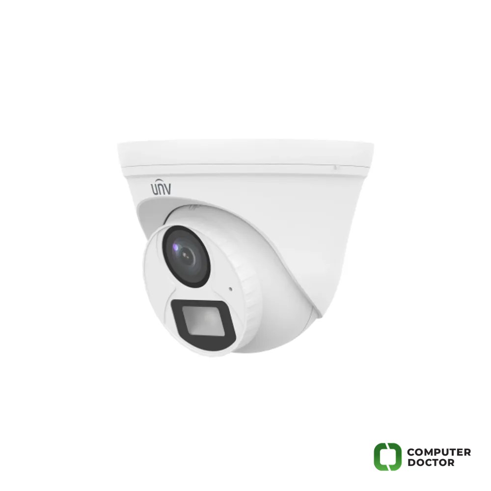 Uniview Kamera 5MP UAC-T115-AF28-W Dome, ColorHunter White Light, objektiv 2.8 mm, IR/LED domet do 20 m, ugrađen mikrofon, DWDR, napajanje 12VDC, IP67, Dozna JB03-I