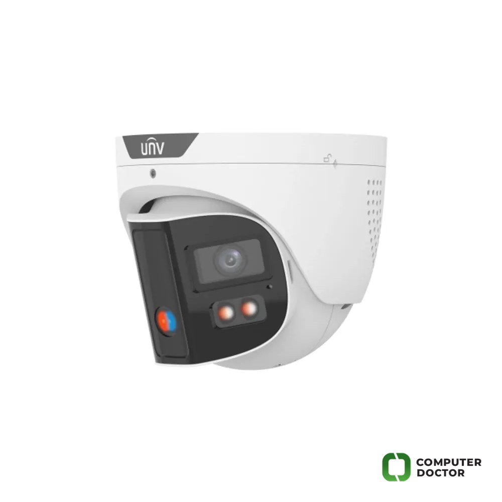 Uniview Kamera 8MP IPC3K28SE-ADF28KMC-DL-I0 Dome, ColorHunter Dual Light 180 OmniView, objektiv 2.8 mm, IR/LED domet do 30 m, ugrađen mikrofon i zvucnik, True WDR 130 dB, PoE/12VDC, microSD do 512 GB, IP67/IK10, Dozna JB03-H