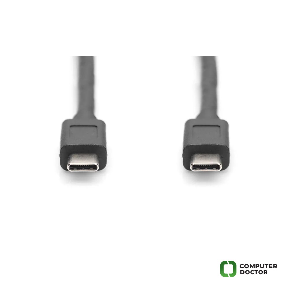 Digitus Kabl USB Type-C to Type-C, 20V/5A 100W, USB 3.2 10Gbps, 1m, crni