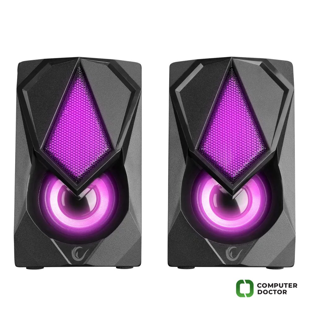 Rampage Zvucnici RMS-G19 2.0 5W LED Illuminated Black