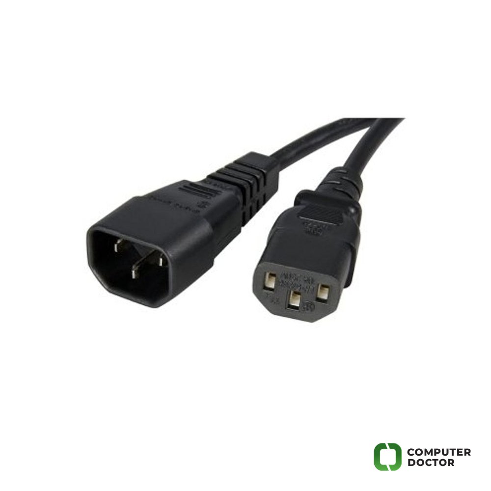 E-GREEN Kabl naponski C13 - C14 (UPS - PC) 1.8m crni