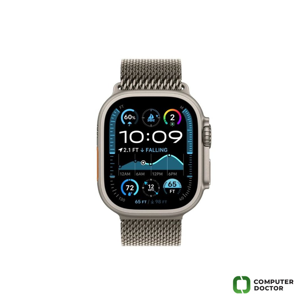Watch Ultra2 v2 Cellular 49mm Natural Titanium Case with Natural Titanium Milanese Loop - M (mx5r3se/a)