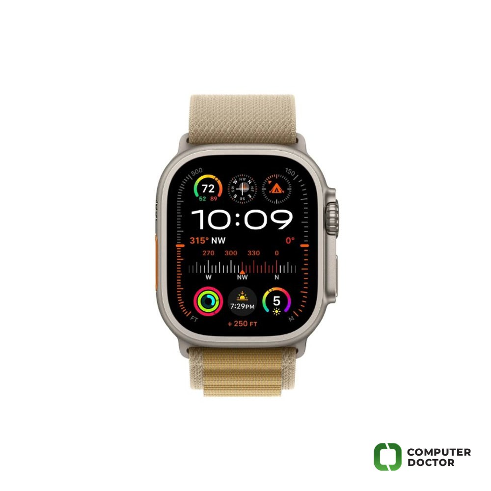 Watch Ultra2 v2 Cellular 49mm Natural Titanium Case with Tan Alpine Loop - Small (mx4e3se/a)