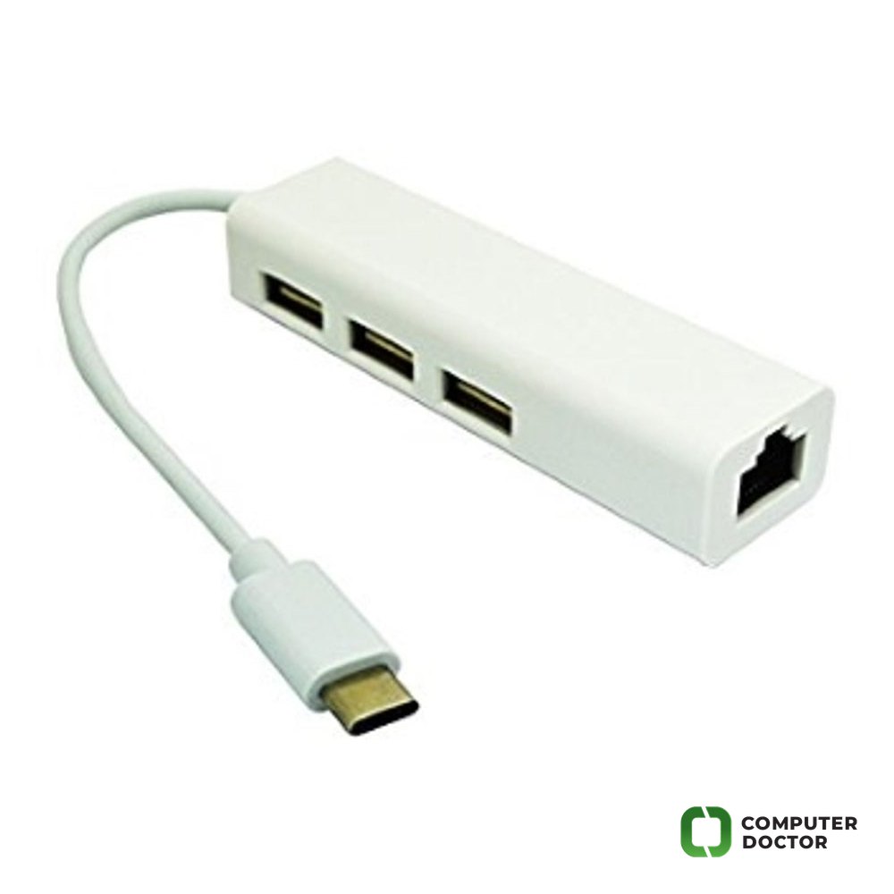 USB 3.1 tip C HUB (3 port USB 2.0 + 1port fast ethernet)