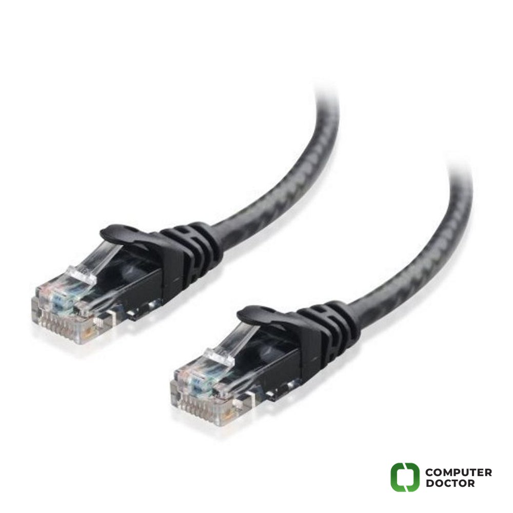 Kabl UTP patch Cat6 0.3m crni