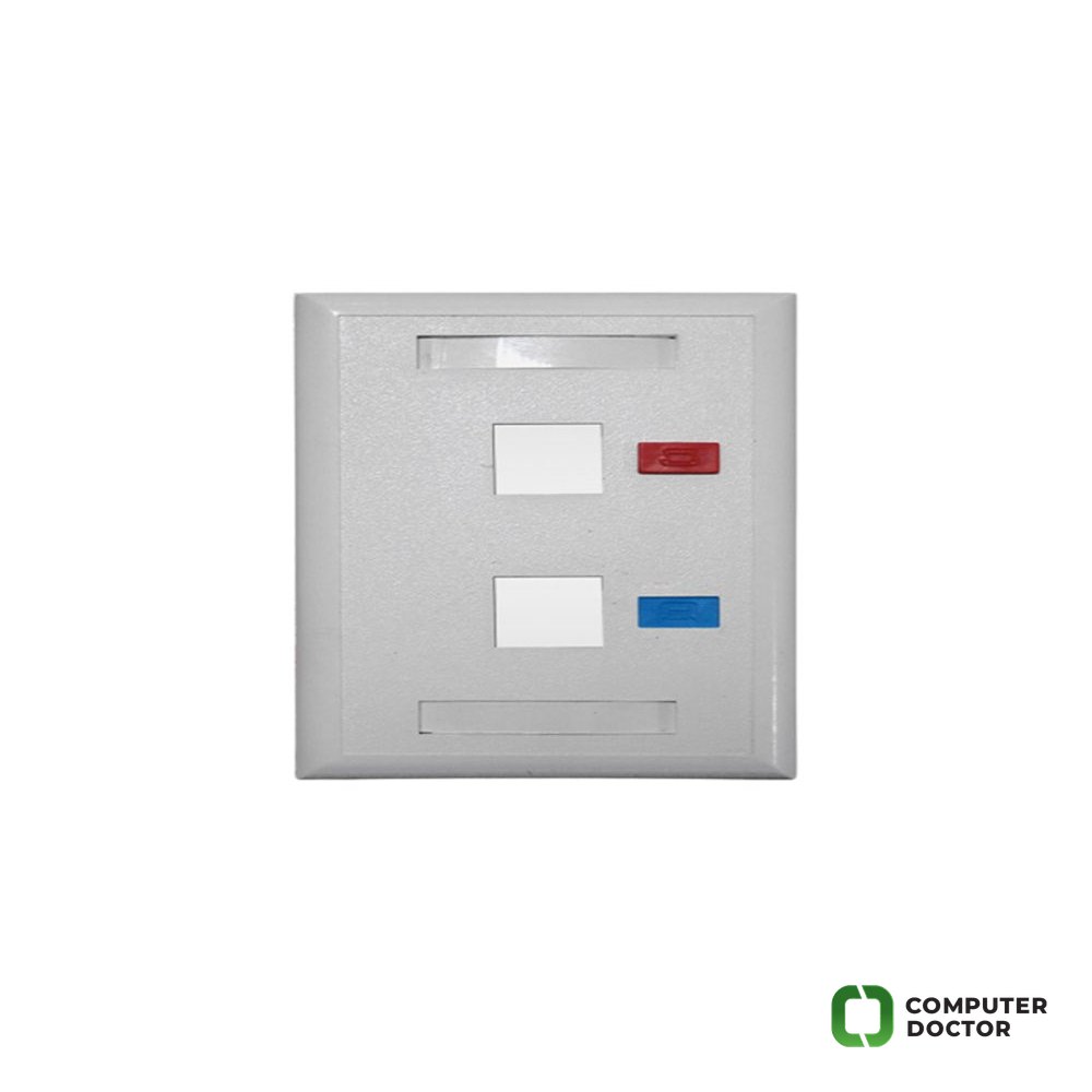 Uticnica modularna, za 2 RJ45 modula, 86x86mm