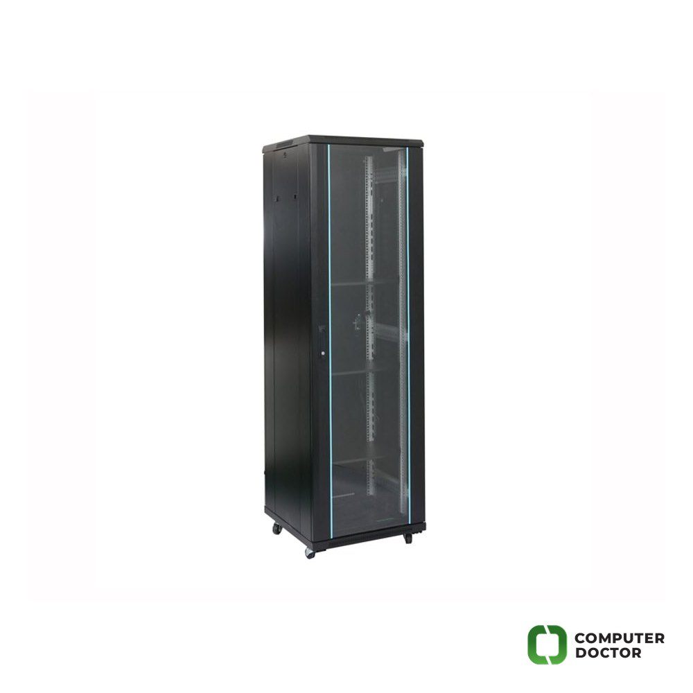 Rack orman samostojeći, 32U, 600x800, staklena vrata (pakovanje od 3 kutije)