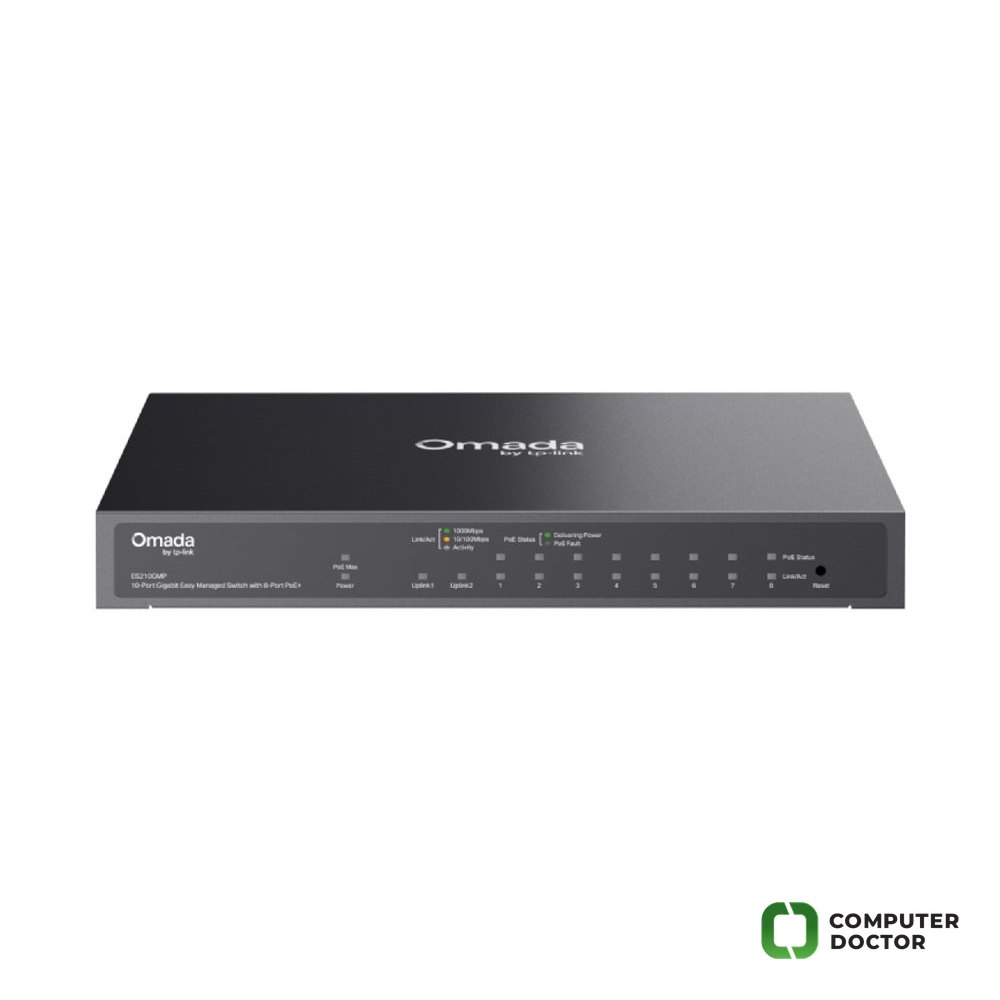 ES210GP Omada 10-Port Gigabit Switch sa 8-Port PoE+
