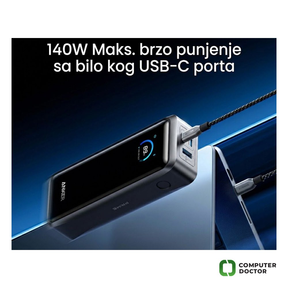 Prime 26250mAh, 300W, Power Bank za laptop crni