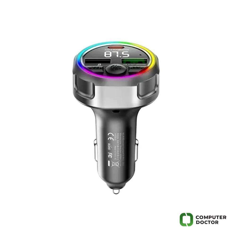 CC-002 48W auto punjač RGB crni